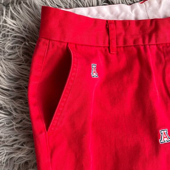 Logo HIgh Waist Capris Embroidered Twill Pants Arizona University Womens 12 Red - Picture 11 of 11